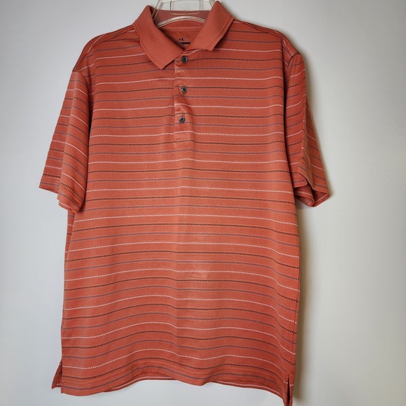 Grand Slam Other - Grand Slam Polo Men's Medium 40 Chest Orange Horizontal Colored Pin Strip Button